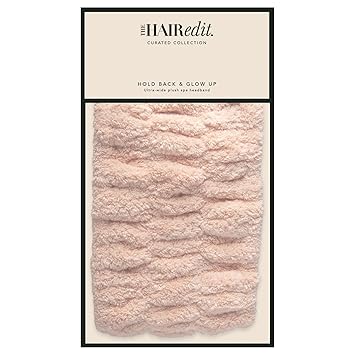 The Hair Edit Hold Back & Glow Up Ultra-Wide Spa Headband for Washing Face, Yoga, Makeup, Microfiber Facial Headband for Women