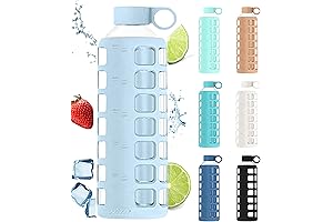 Premium Reusable Glass Water Bottle by purifyou: Stay Hydrated in Style