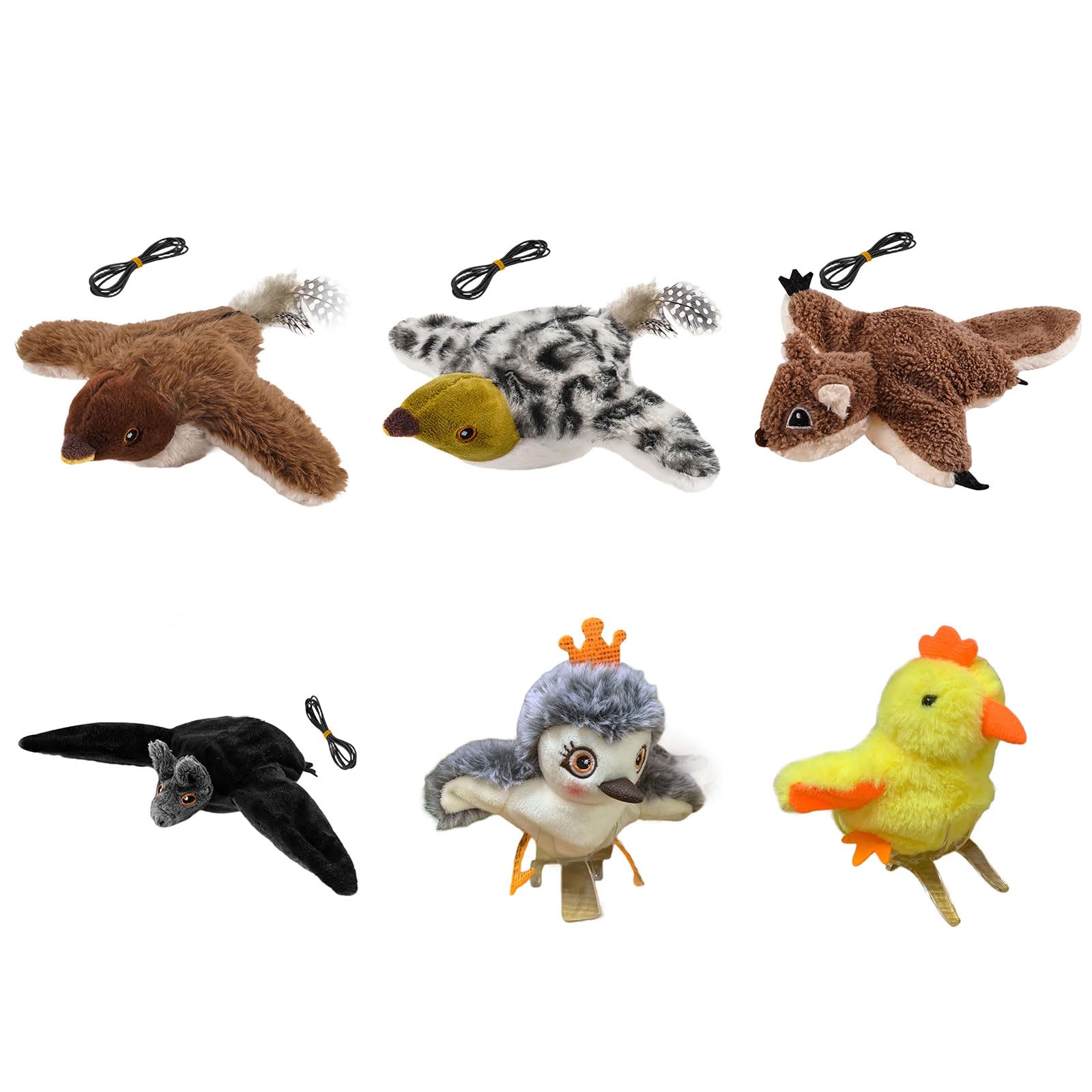 Smarted Jouet électrique pour chats activé par le mouvement Simulation d'oiseau Jouez en toute sécurité Rechargeable Fonctionnement silencieux Jouet interactif pour chats