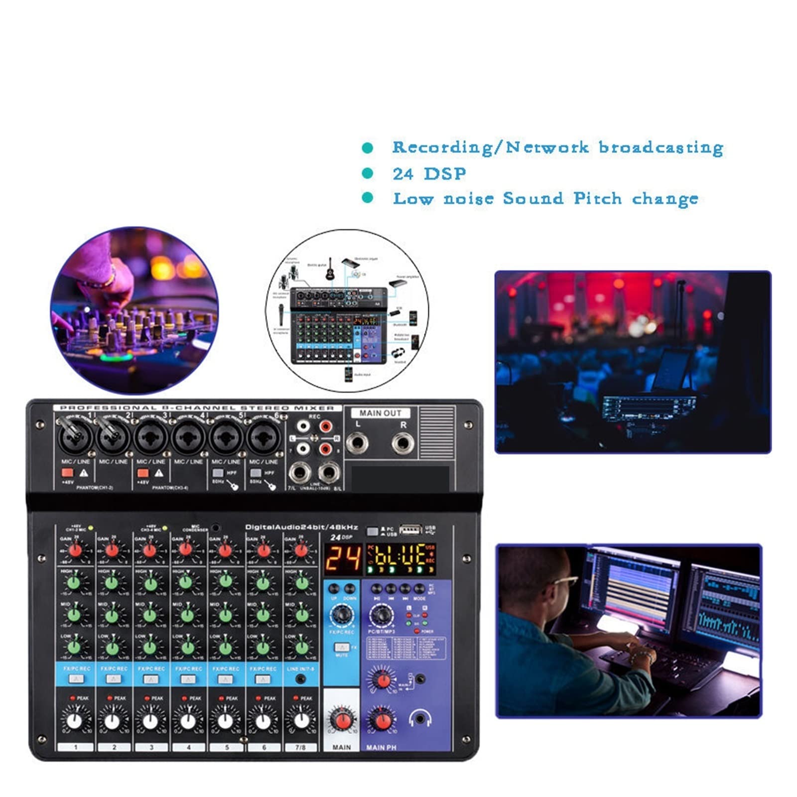 Amazon.co.jp: DJ 機器 6 チャンネル プロフェッショナル ポータブル