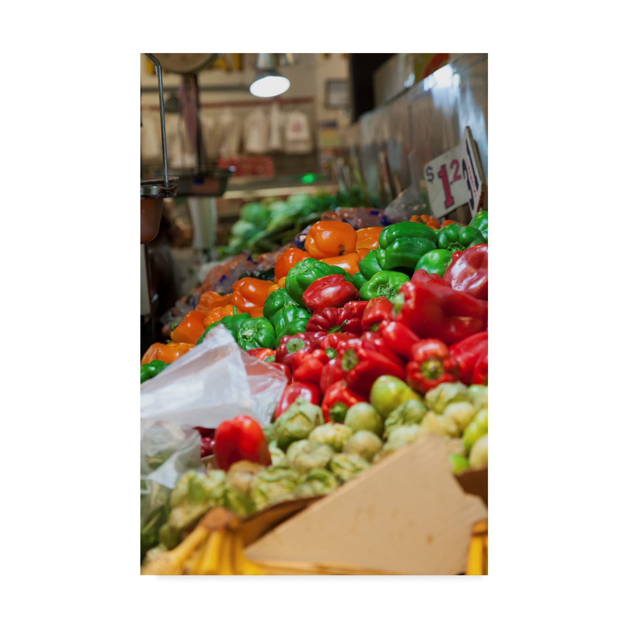 Trademark Fine Art Grand Central Market by Chris Moyer, 12x19-Inch Fine Art, Multicolor