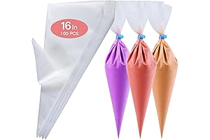 Bulk 16 Inch Piping Bags Disposable - 100 Pack, Thickened Frosting Bags,...
