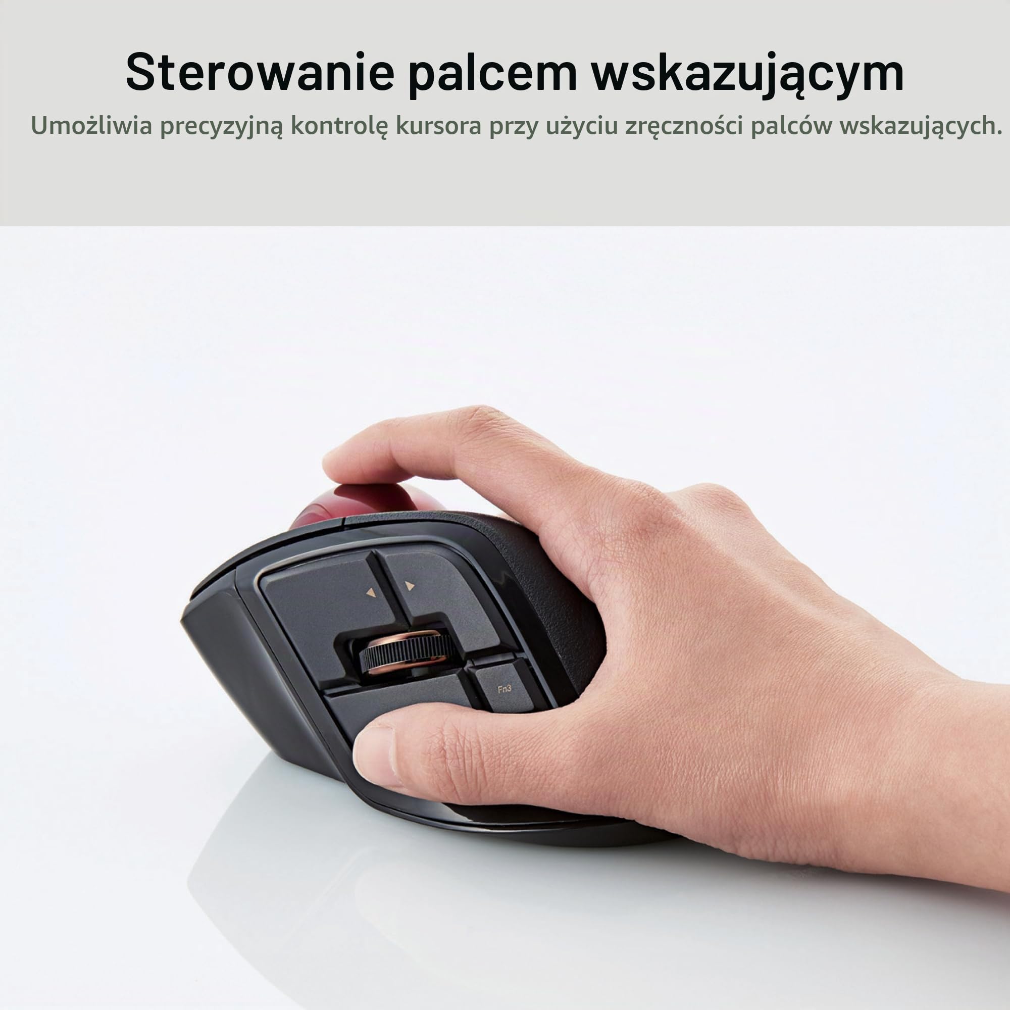 ELECOM DEFT Pro Mysz trackball, przewodowa, bezprzewodowa, połączenie Bluetooth 3 typy, ergonomiczna konstrukcja, funkcja 8 przycisków, czerwona kulka, Windows11, MacOS (M-DPT1MRXBK)