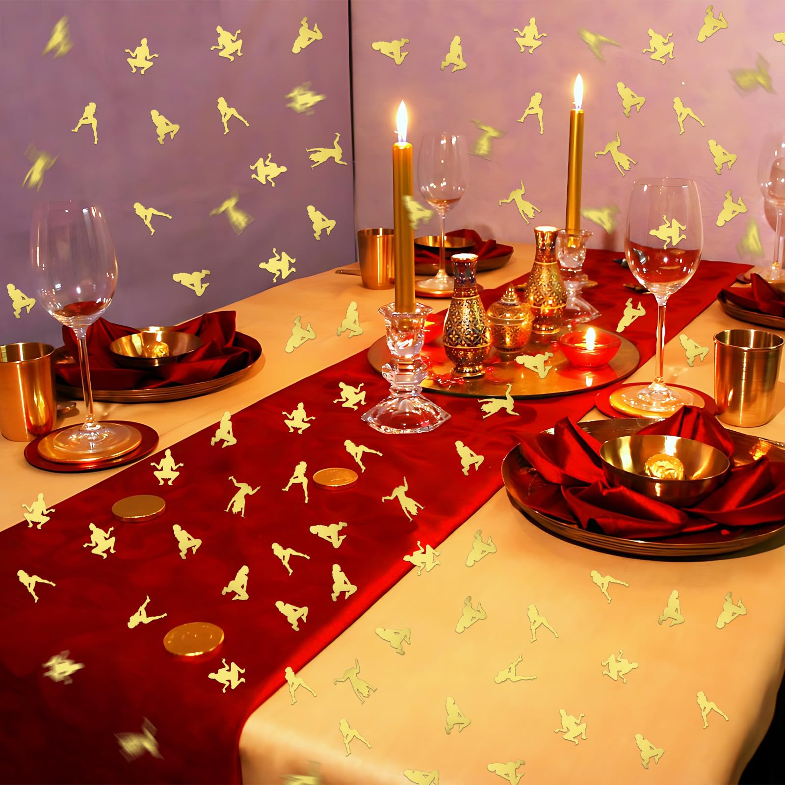 200 Stück Twerk-Konfetti Gold & Glitzernd – Lustige Deko Für Partys, Junggesellinnenabschied & Fotos