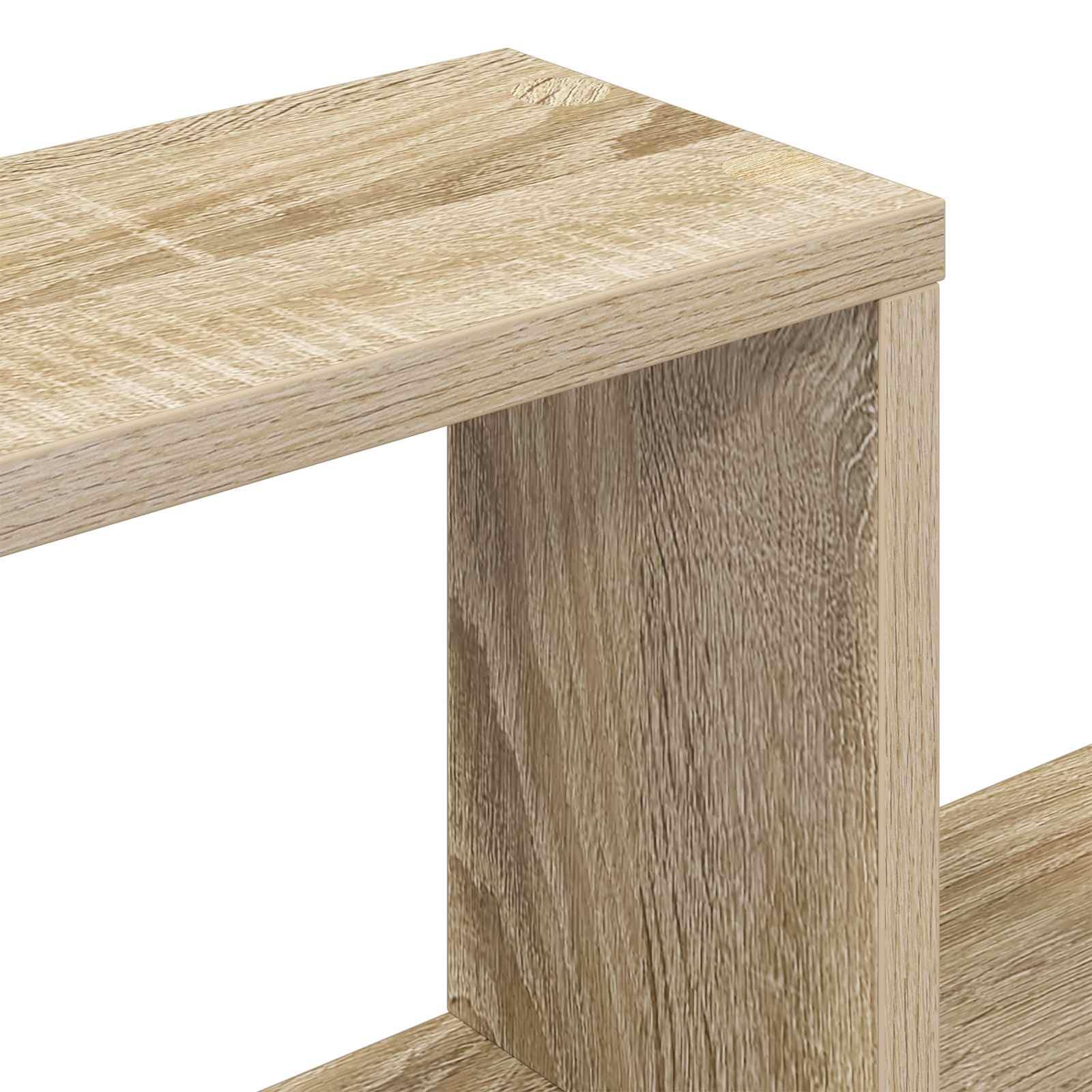 Scaffale da parete in rovere Sonoma, 100 x 13 x 100 cm, con 21 scomparti, per soggiorno, decorazione e libri