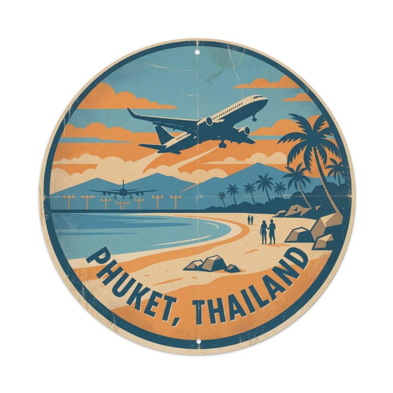 Phuket Nai Yang Beach Seaside Journey Ocean Coast Metal Tin Sign