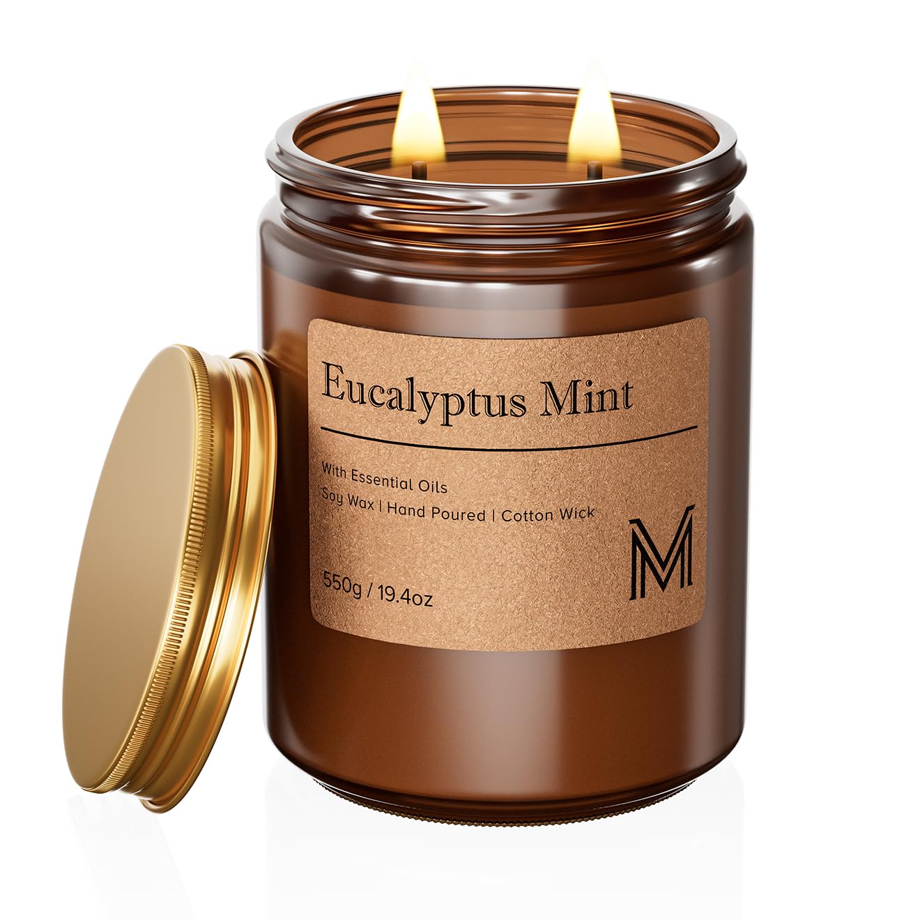 M&SENSE Duftkerzen im Glas Set- Natürliche Sojawax Kerzen Geschenk für Frauen & Männer, Bad & Yoga Entspannung