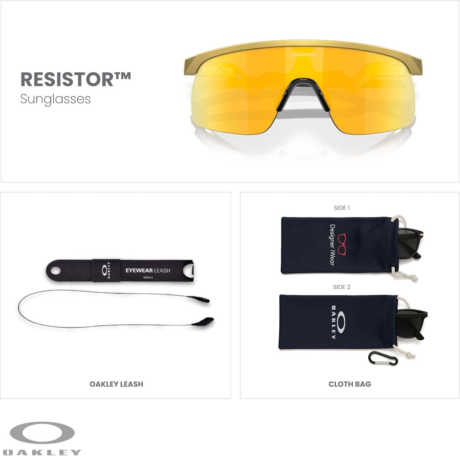 Oakley Unisex Kids Oj9010 Resistor Nfl Collection Rectangular Sunglasses