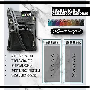 Steeltime Unisex Super Soft Leather Crossbody Bag with