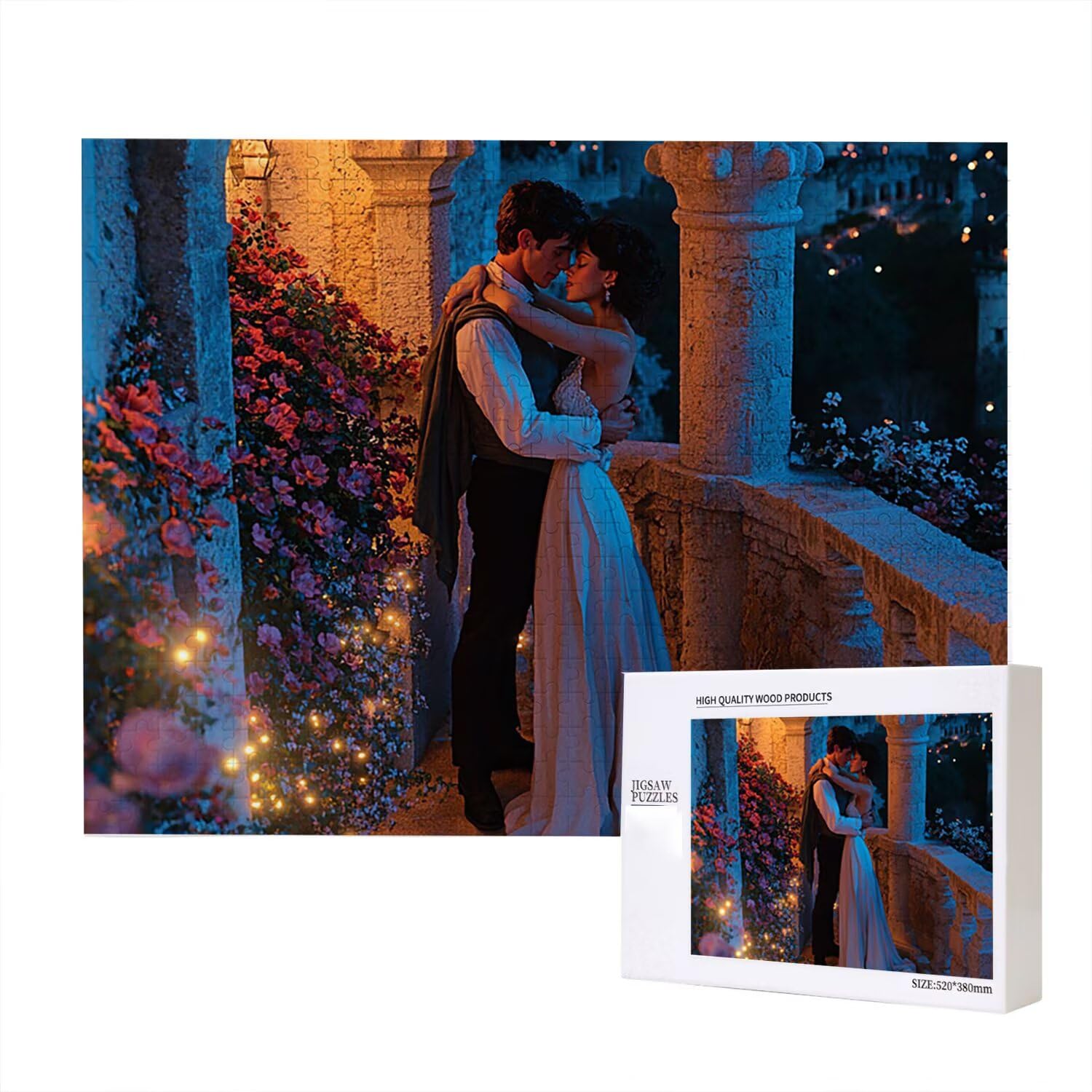 Jigsaw Puzzle, 1000 Pezzi Puzzle Classici, Castello Puzzle Rilassamento Intelligence, Mpossibile Difficile Puzzle Impegnativo per Adulti Puzzle Gioco Familiare, Regalo per Amore Amico Coppia fr0-1095