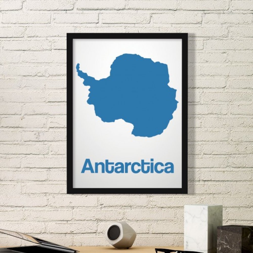Tableau en bois carte de l'Antarctique DIYthinker decoration murale