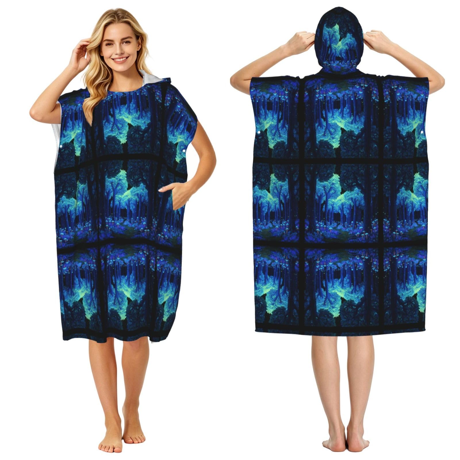 Poncho à capuche serviette de bain légère et peignoir à langer pour surf