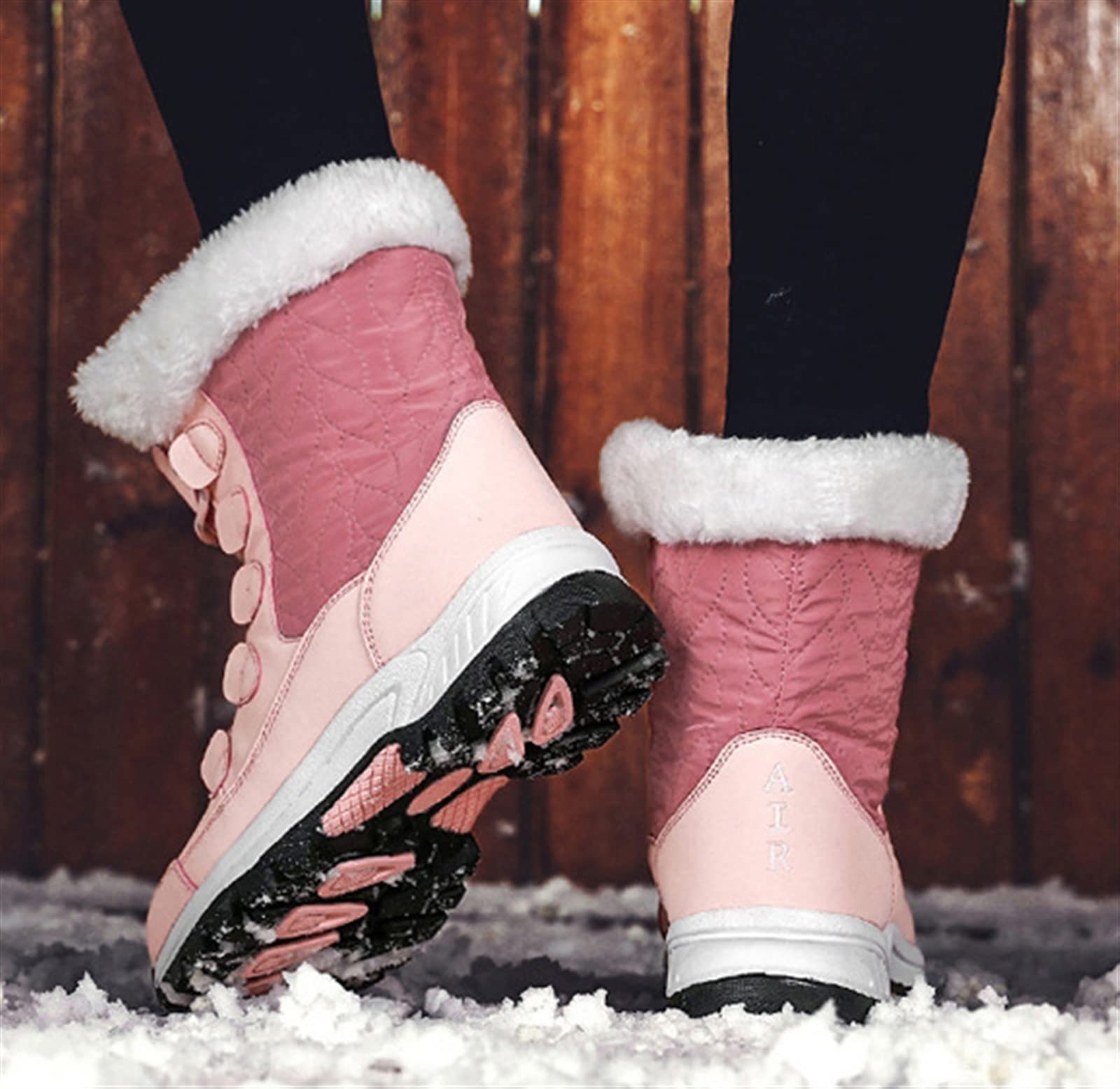 Unisex Wandelschoenen, Lichtgewicht Waterdichte Snowboots, Hoge Toppen Met Veters, Duurzame Werkschoenen, Voor Kamperen, Wandelen, Bergbeklimmen, Offroad (41 EU,Pink Unisex Wandelschoenen, Lichtgewicht Waterdichte Snowboots, Hoge Toppen Met Veters, Duurzame Werkschoenen, Voor Kamperen, Wandelen, Bergbeklimmen, Offroad (41 EU,Pink