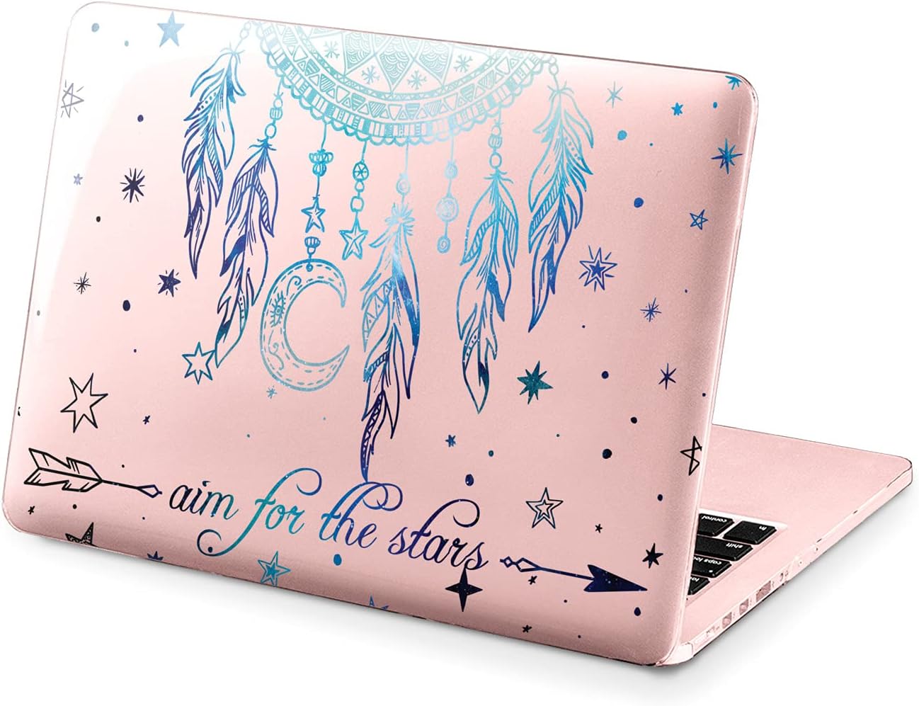 Hard Case Compatible for MacBook Pro 16 14 M3 M2 2023 M1 Pro 13 2022 Air 13 2021 Retina 2020 Mac 11 12 Laptop Dreamcatcher Stars Boho Cover Colorful Protective Feather Design Purple Print