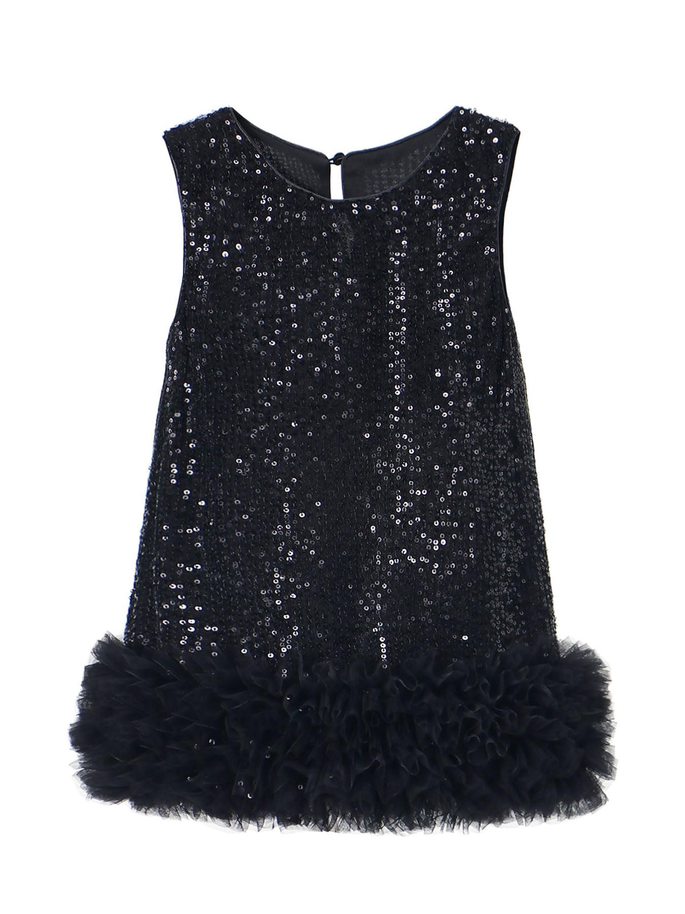 Toddler Girls Sequin Dress A-Line Sparkly Sleeveless Wedding Gown Party Dresses for Girls