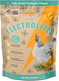 Eaton Pet & Pasture Poultry Electrolytes Powder for Chickens & Chicks – Hydration & Stress Support Supplement with Vitamins, Minerals & Amino Acids – Electrolyte Mix for Backyard Poultry Flocks