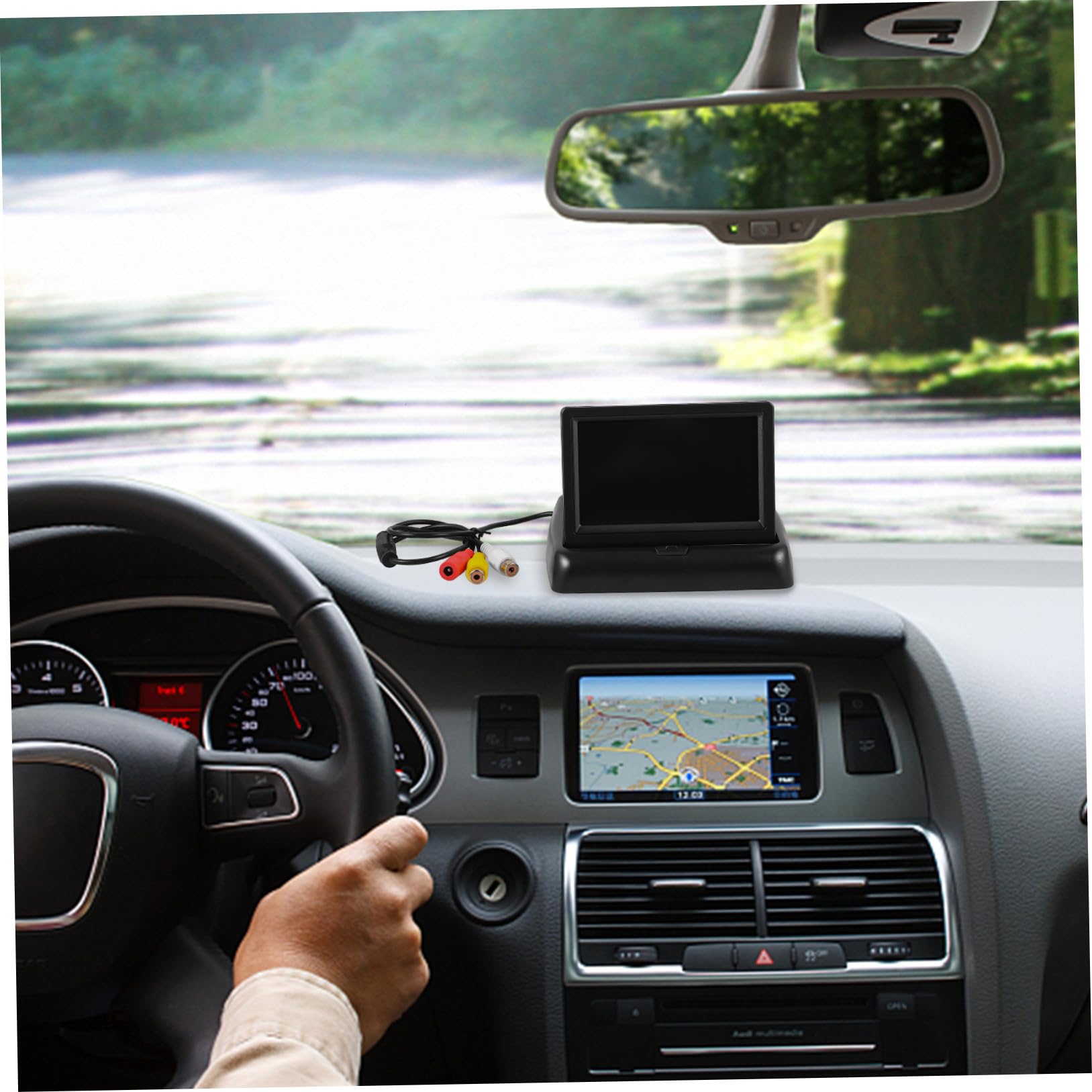 Écran Affichage De Caméra De Recul Pliable pour Voiture Moniteur De Recul pour Surveillance Arrière Réel
