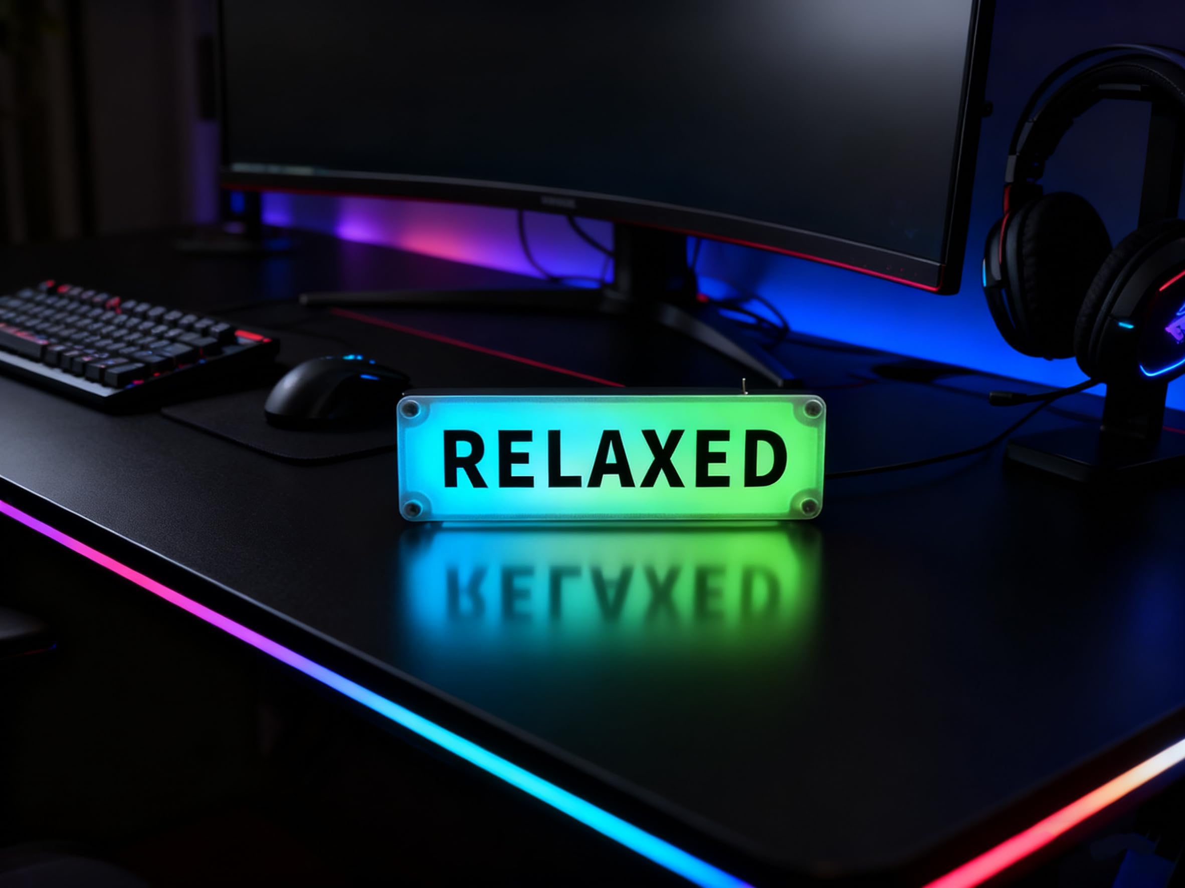 Elektrische Lichter, entspanntes LED-Schild, wiederaufladbarer Akku, LED-Licht, Smart-App-Musik-Synchronisation, Funktionen USB & Typ C, moderne RGB-Wandpaneele für Wohn- und Gaming-Dekoration