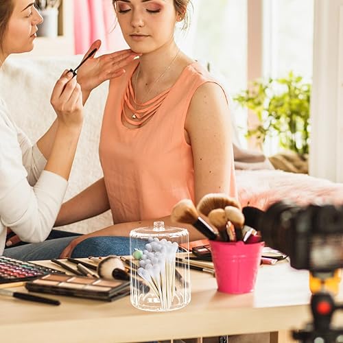 Miniatura 6 de EXCEART Almohadillas de algodón Soporte para hisopos de algodón Dispensador de almohadilla de algodón Estuche de almacenamiento de hisopos de