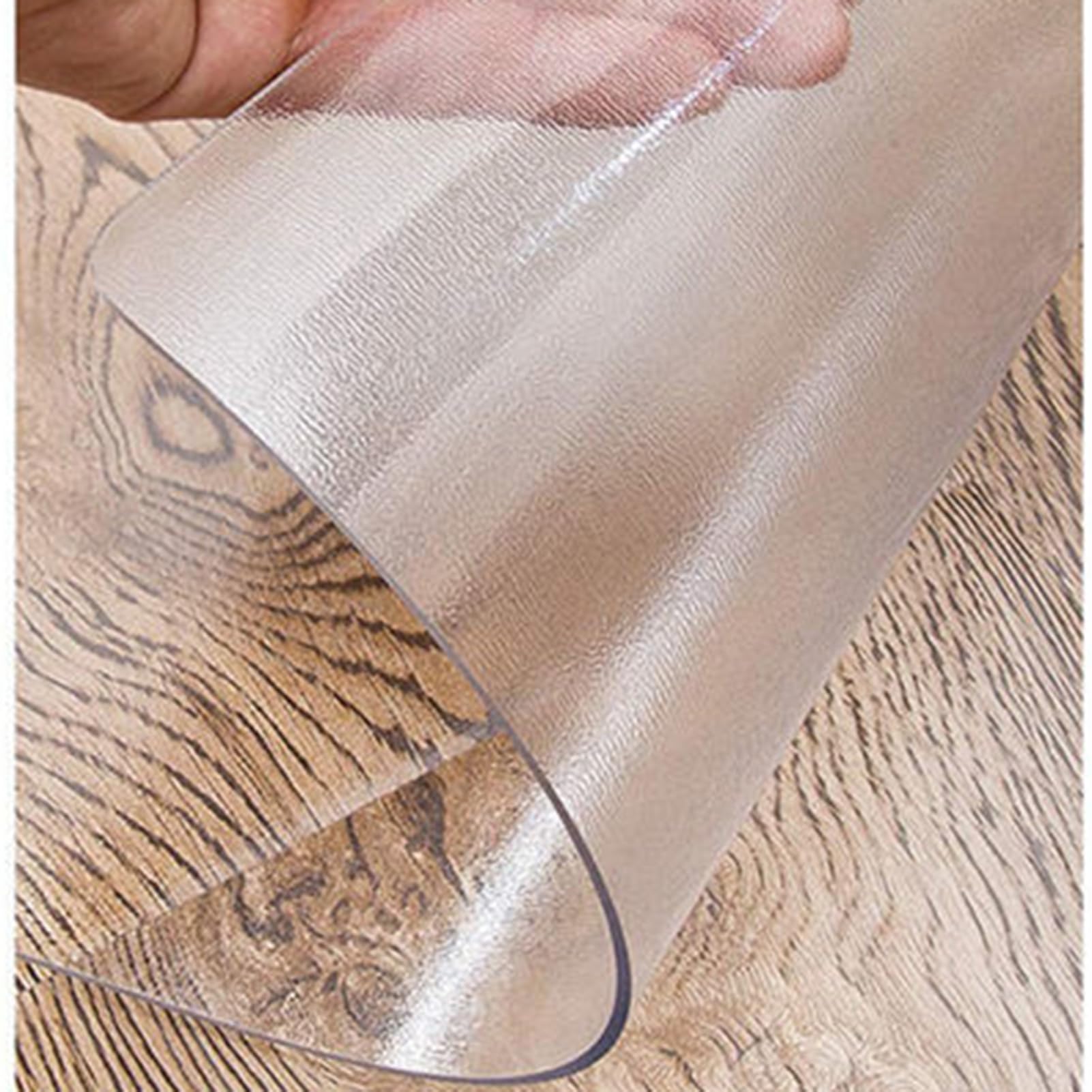 Protezione per Tavolo Plastificata Rettangolare PVC,Tovaglia trasparente Lavabili,Copri Tavolo Impermeabile,Copertura Scrivania Resistente Calore,Pellicola Antimacchia Per Cucina (2mm,120x130cm