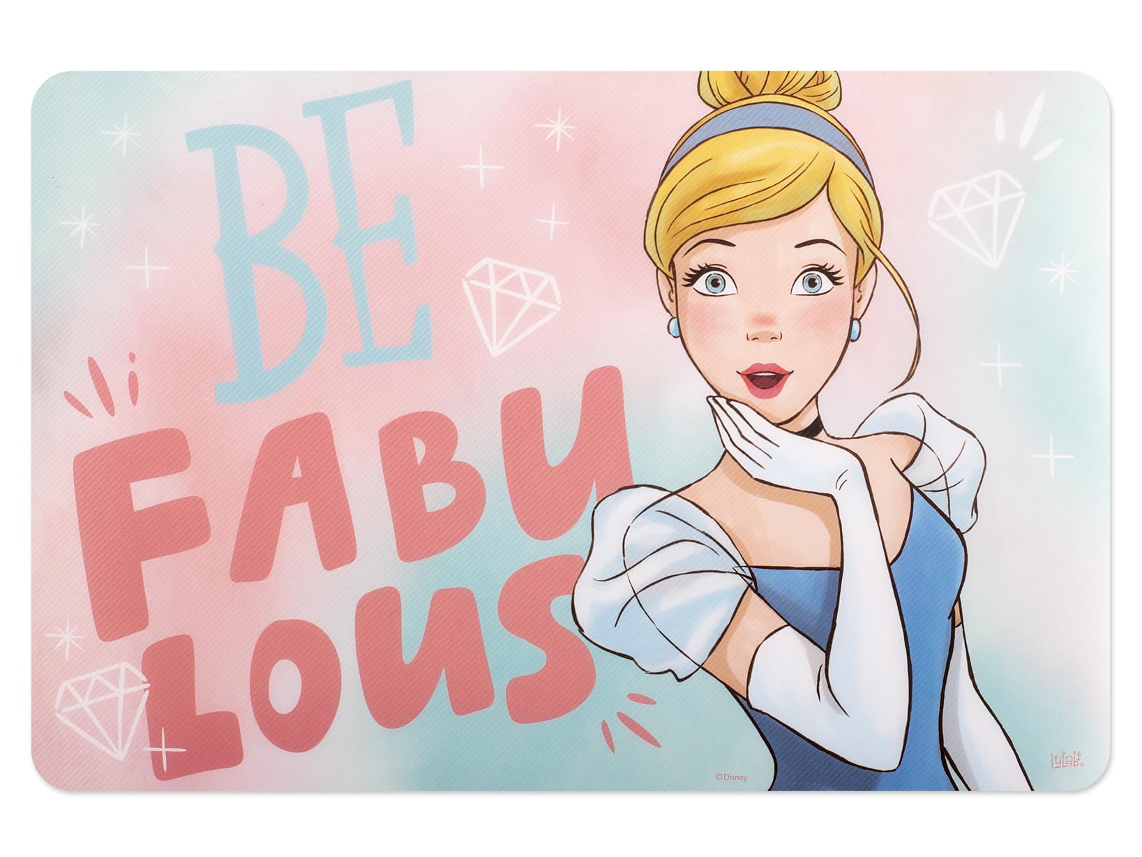 Lulabi Princess Girlpower Set 12 Tovagliette in Polipropilene – 45x30 cm, Design Colorato con Principesse Disney, Licenza Ufficiale