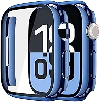 Vista 42 de Misxi - Juego de 2 fundas de policarbonato con protector de pantalla de vidrio templado compatible con Apple Watch Series 3 y Series 2 de 38mm
