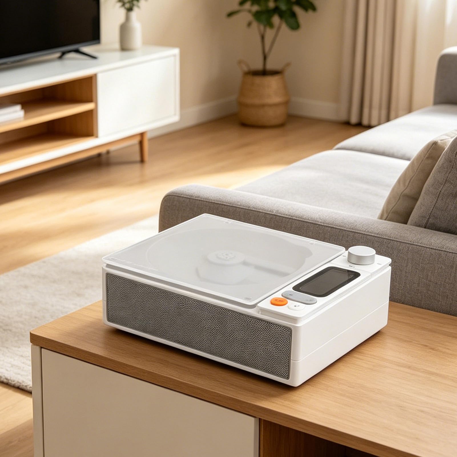 Jiawu Lettore CD Bluetooth Lettore Musicale con Display LCD Multifunzionale con Radio FM per Uso Personale (#2)