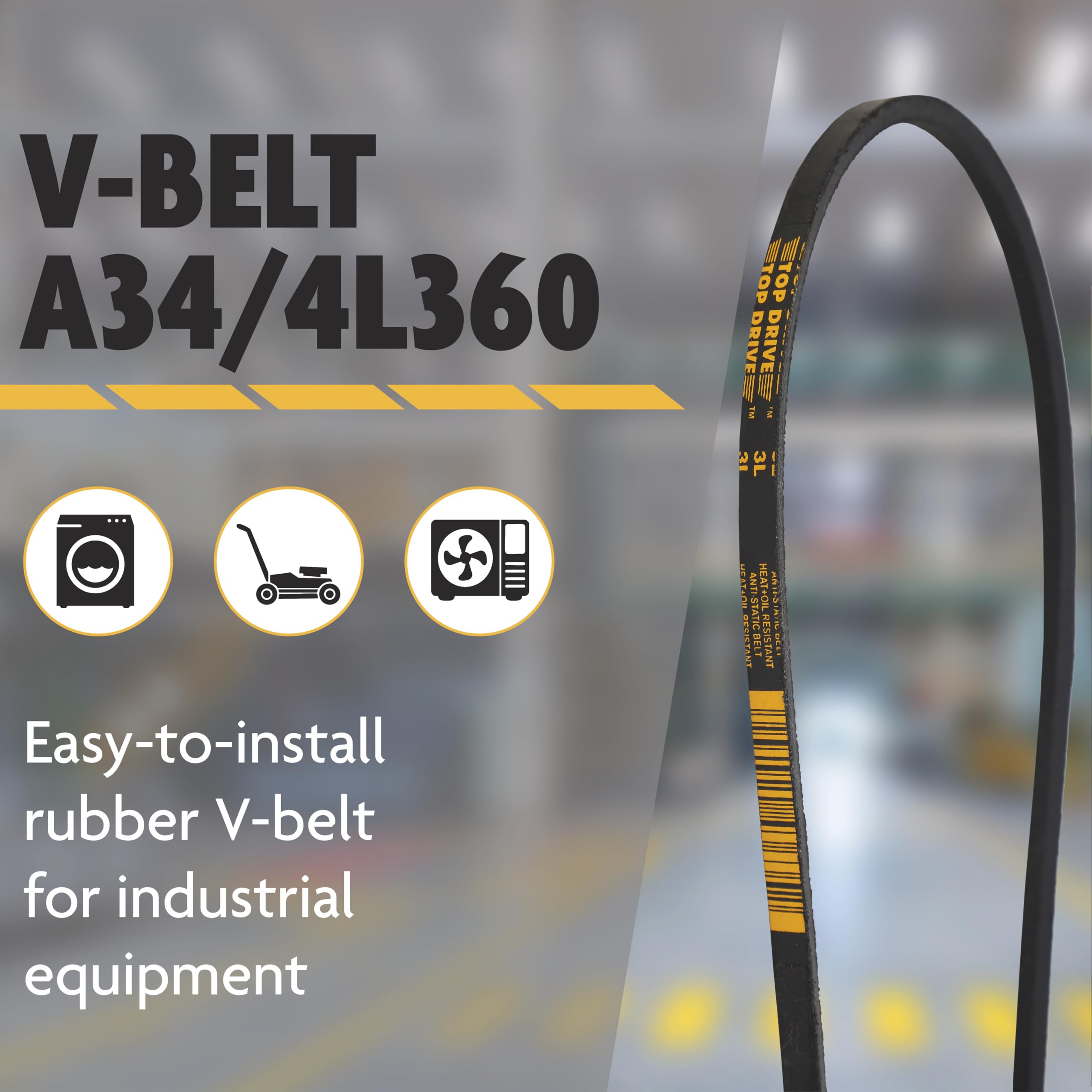 Top Drive A38/4L400, A/4L, Classic Wrapped V Belt, 1/2" x 40" — Amazon image 30