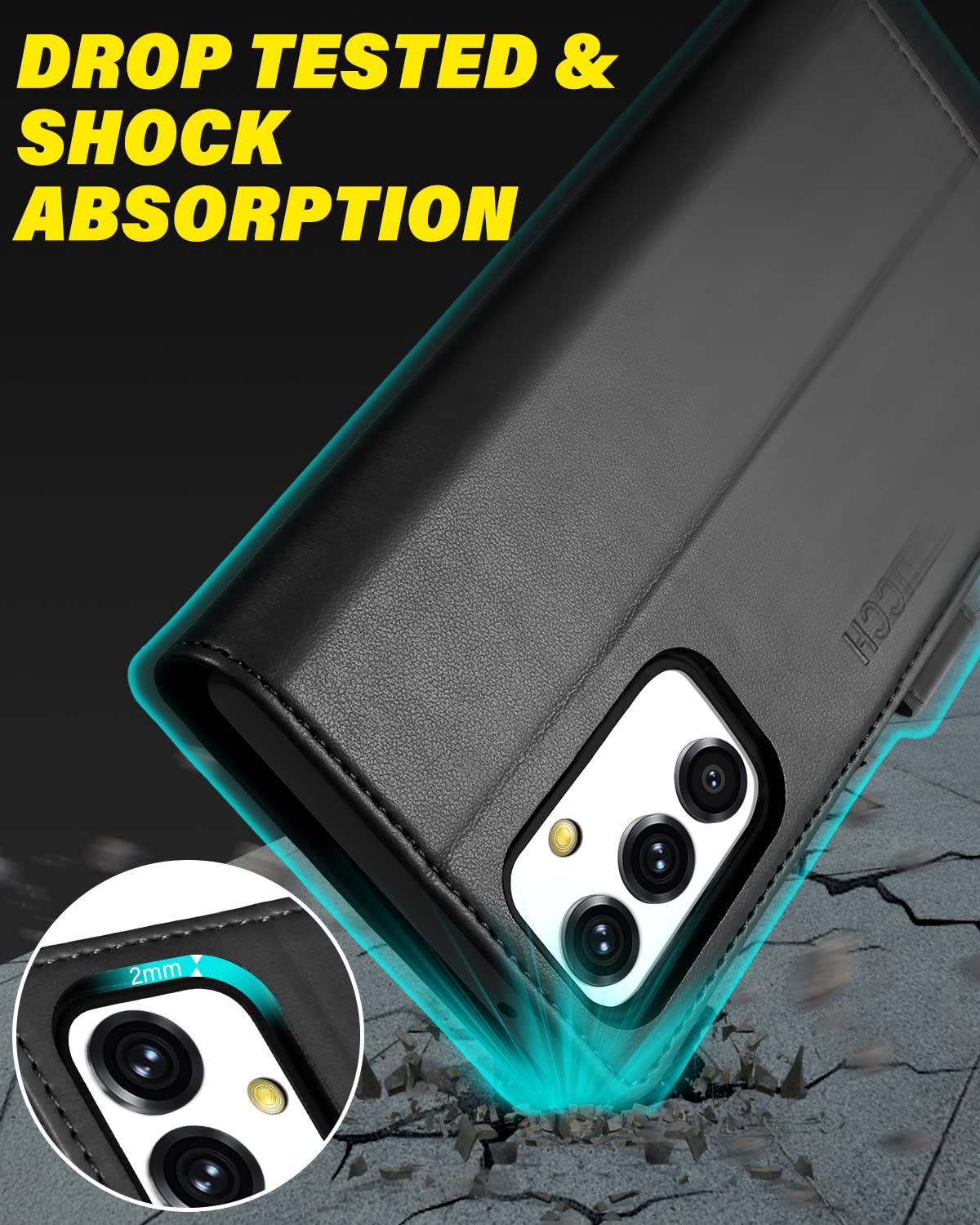 Phernykas Cover per Samsung S24/S25 Plus Custodia Portafoglio [Blocco RFID] Premium Pelle PU [Magnetica] Wallet Libro con Porta Carte Slot Supporto Flip Case per Samsung S25 Plus, Nero