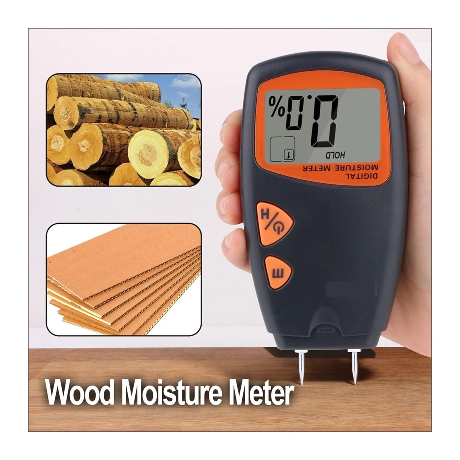 Misuratore Di Umidità Del Legno Digitale Portatile Sensore A 4 Pin MD814 Rilevatore Igrometro Semplice da usare