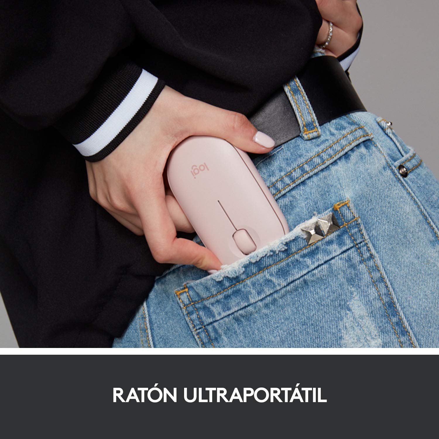 Logitech Pebble ratón inalámbrico con Bluetooth o Receptor de 2,4 GHz