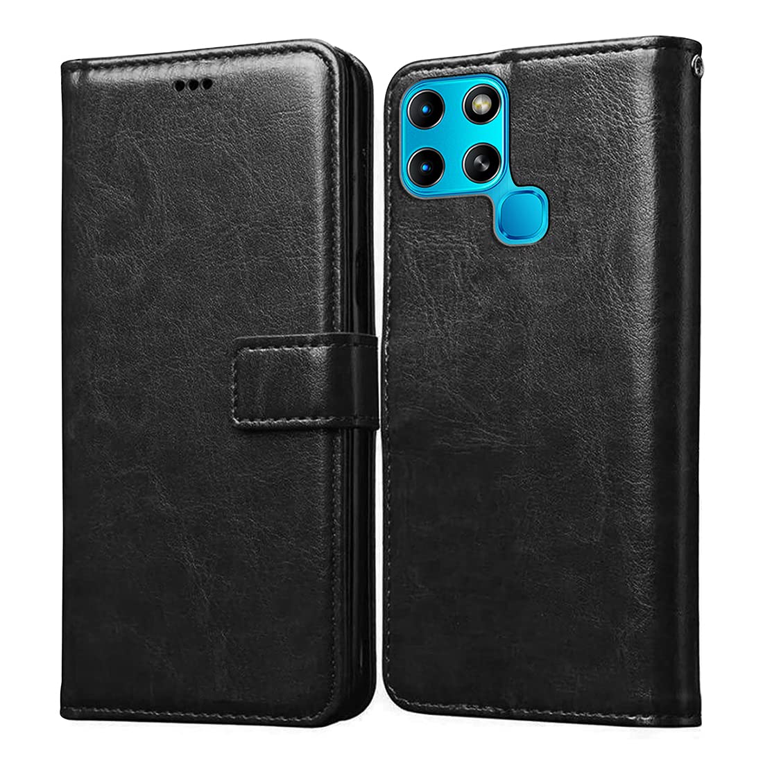 Casotec Flip Cover for Infinix Smart 6 | Premium Leather Finish | Inbuilt Pockets & Stand | Flip Case for Infinix Smart 6 (Black) (B09RWXM316) Amazon Price History, Amazon Price Tracker