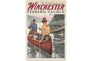 Bar Vintage Retro Metal Tin Sign Winchester Fishing Home Decoration