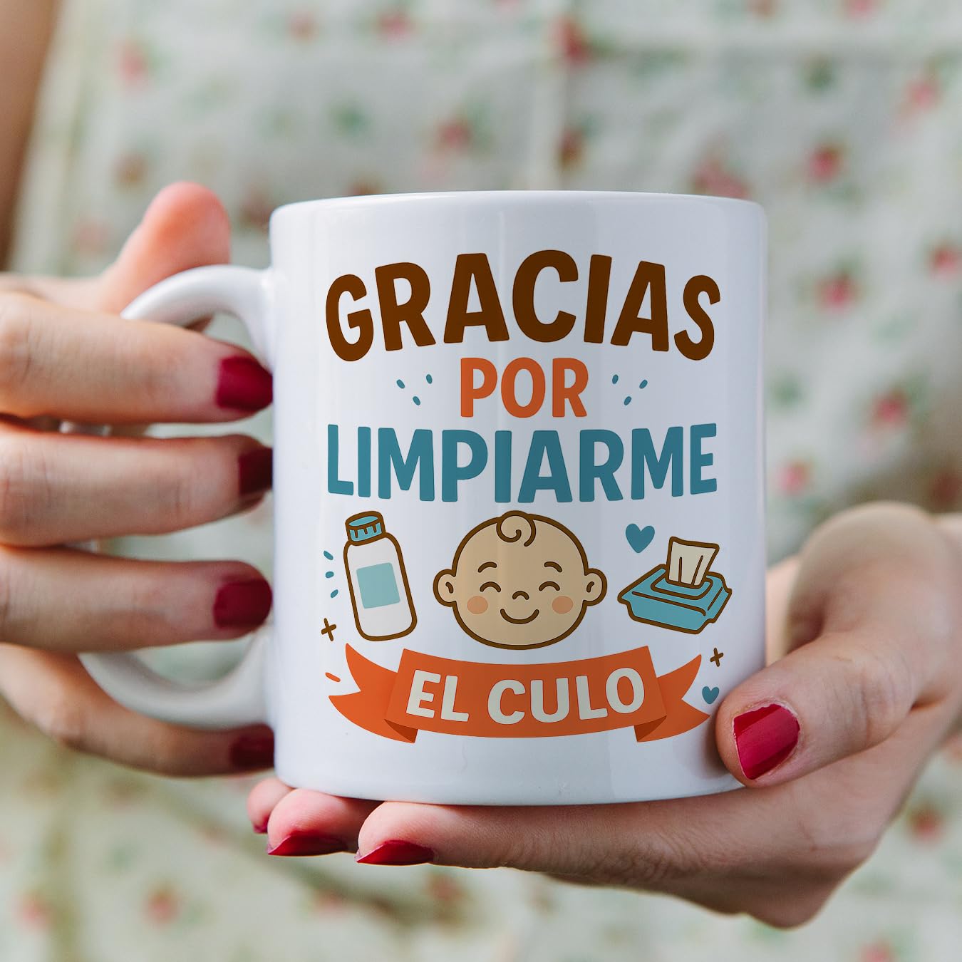 MUGFFINS taza mamá y papá graciosa con frase Gracias por limpiarme en Español | regalo madre y padre divertido | regalo cumpleaños madre y padre | 330 Ml 11 oz | Papá y mamá v1.2MA — view 4