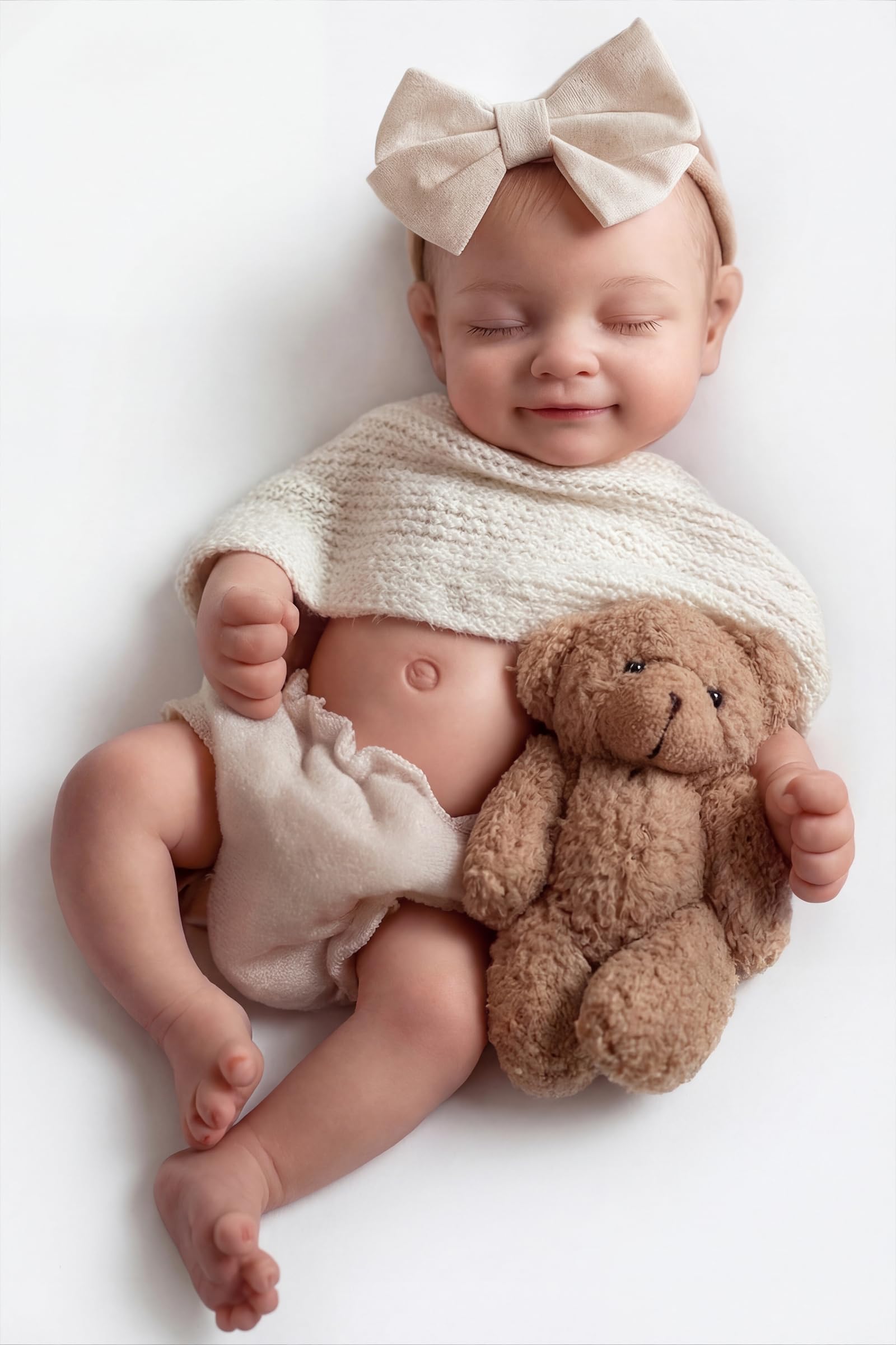 BABESIDE 12 Inch Full Silicone Reborn Baby Doll