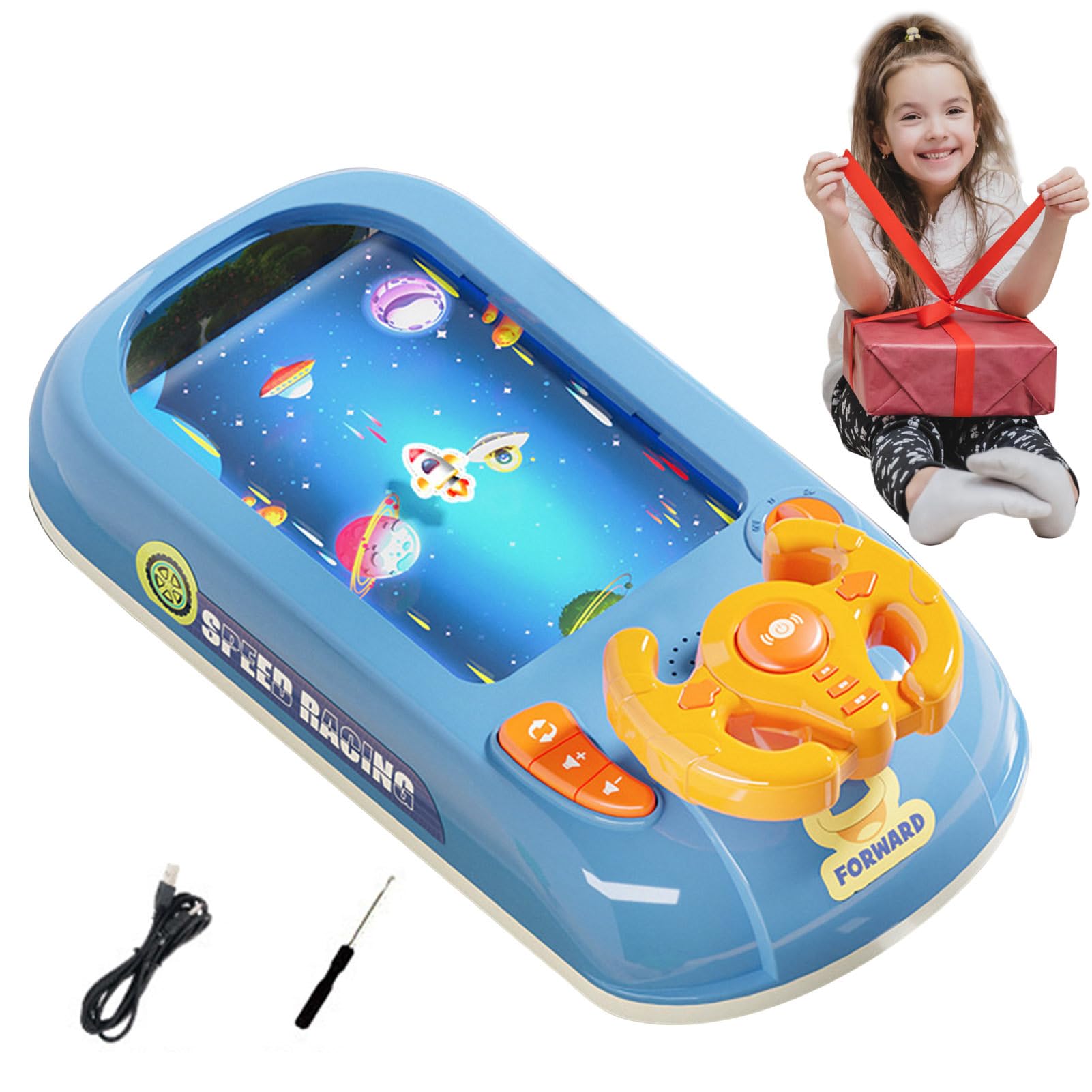 Tedious Juguete para Volante de Coche para niños,Juguetes de Coche para niños, Juguete de conducción, Volante, simulador de conducción, Juguete - Juguete de conducción Musical Multifuncional, Juguete