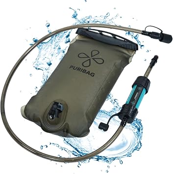 Adventure Bladder 2 Liter Hydration Bladder with Filter - Replacement Backpack Water System Compatible with Other Daypack Hydration Systems, Water Bladder for Backpacking, Hiking & Biking