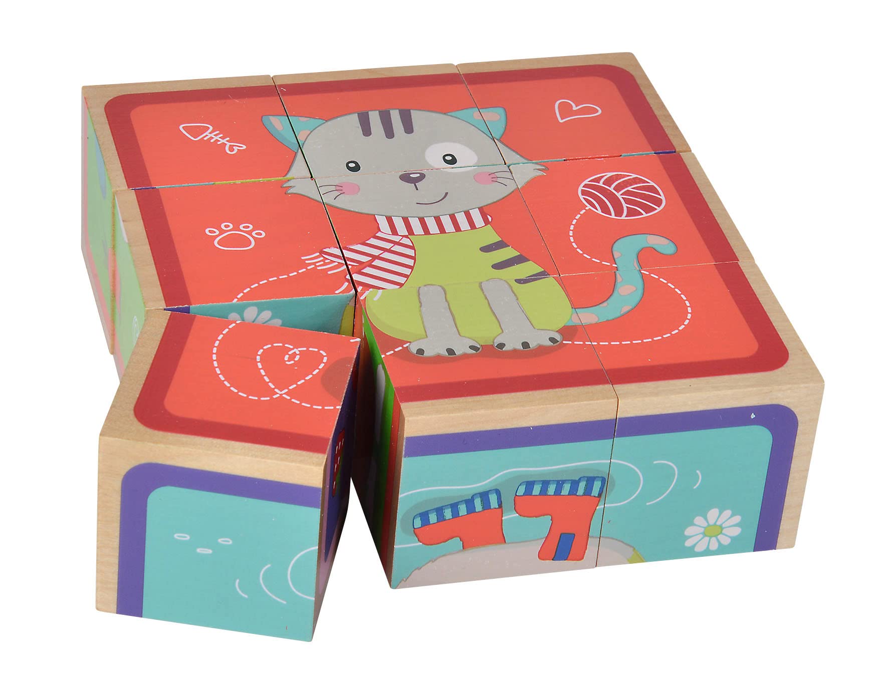 Eichhorn - Cubo fotografico Friends in 9 mattoncini con 6 motivi