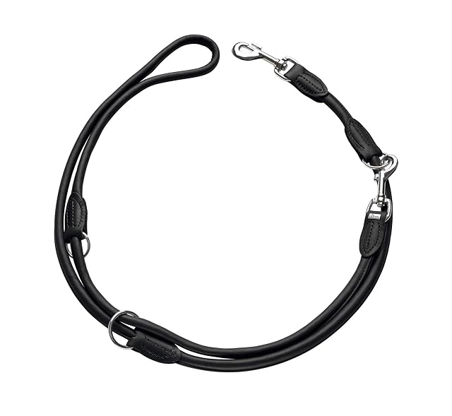HUNTER Correa de piel ajustable ROUND & SOFT 8/200 negra 8
