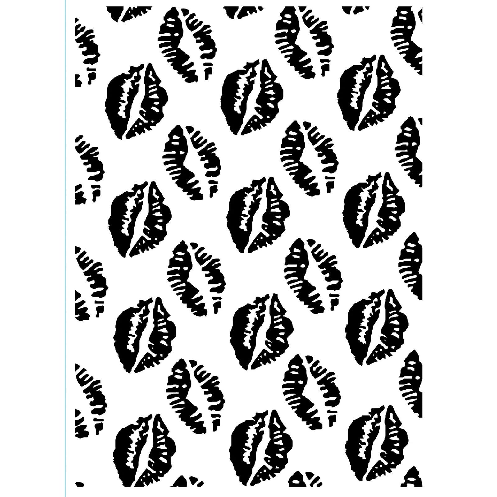 Vaessen Creative Embossing Folder Kissing Lips 5.75 x 4.21 inches - Embossing Folder for Card Making, Scrapbooking, Journaling - Reusable - Precise Results - for Embossing and Die-Cutting Machines