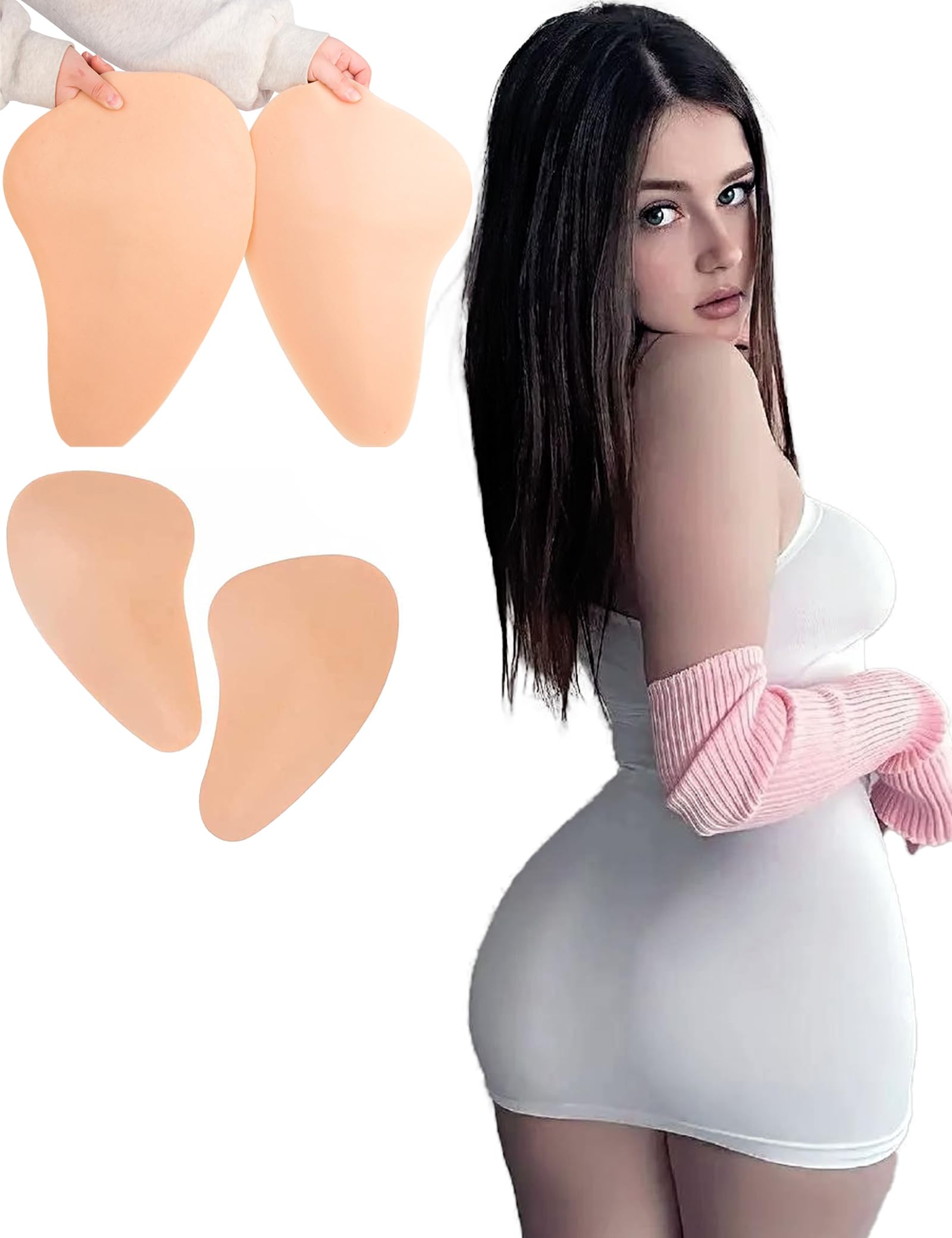 YINSUCDS Silicone Hip Pads Realistic Hip Dip Filler Shapewear Silicone Hips Enhancer for Drag Queen Cosplay Crossdresser