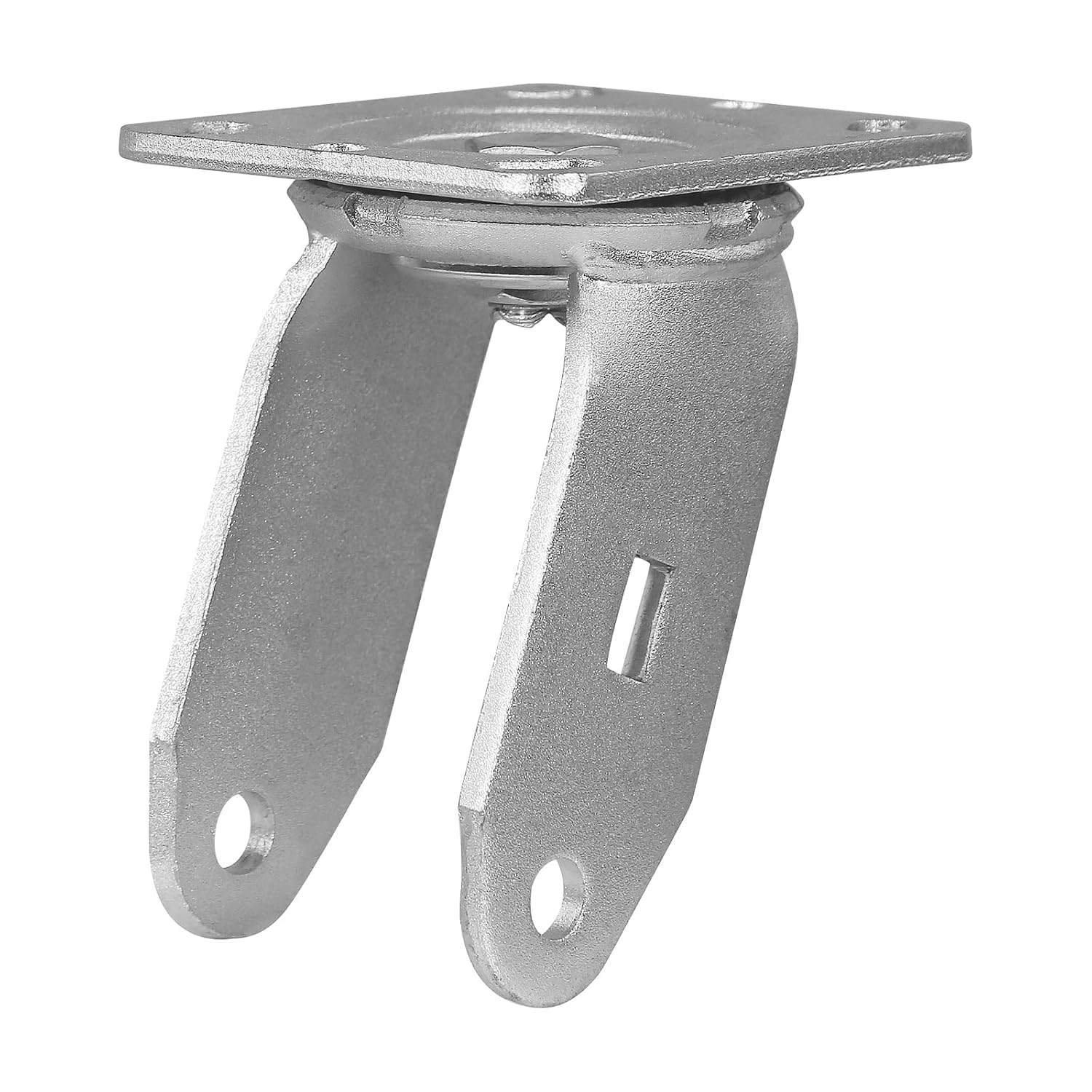 6" X 2" Swivel Caster Yoke, Zinc Plated Steel Bracket and 4" X 4 1/2" Plate, Heavy Duty Caster Fork- Capacity Up to 1200 LBS Replacement（4 Swivel）