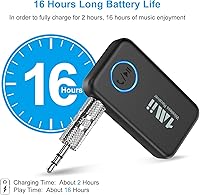 Vista 6 de 1Mii Receptor de música Bluetooth 5.3 para estéreo de coche/hogar, adaptador Bluetooth auxiliar para automóvil con control de volumen, soporta