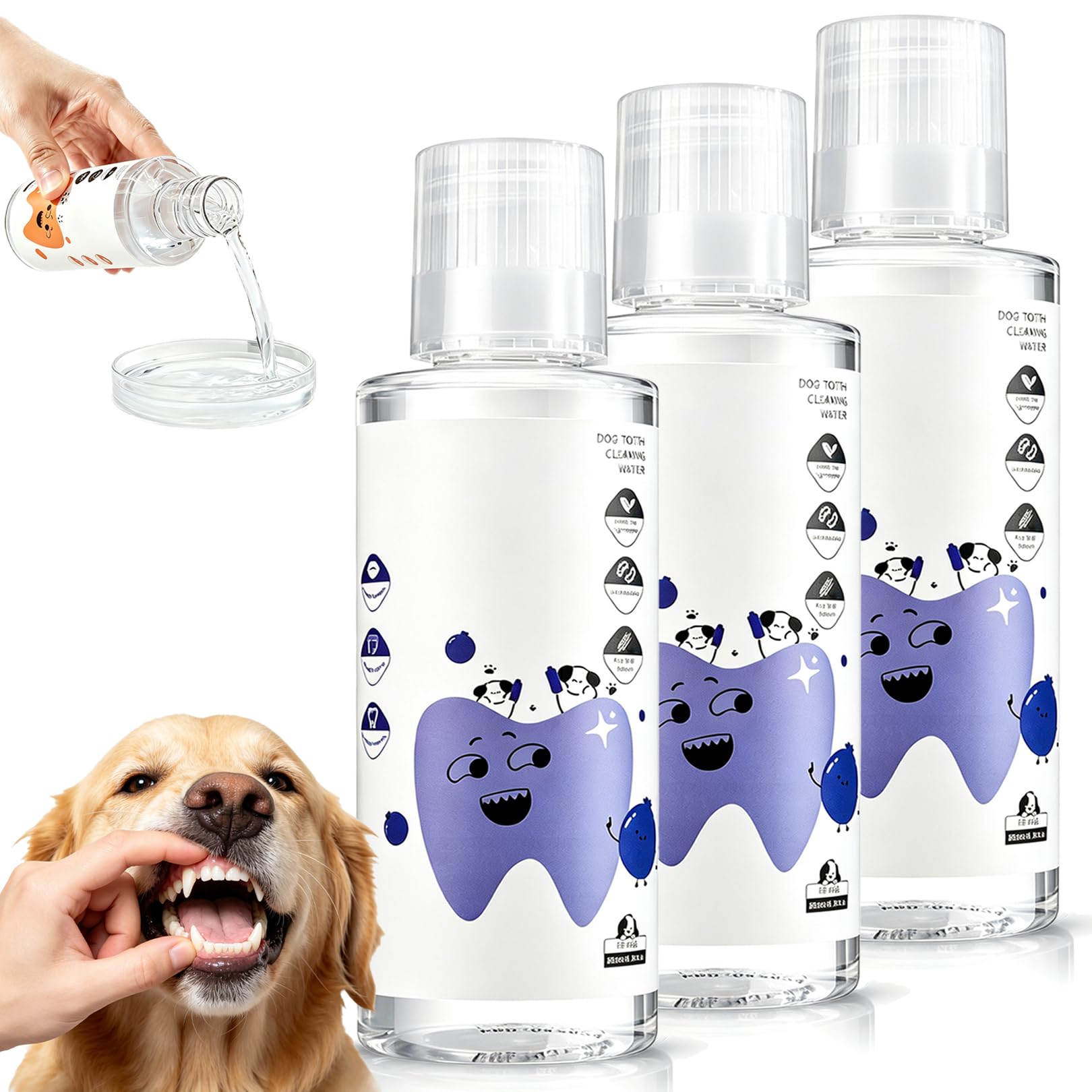 Genérico Balyxe Dental Perros Liquido, Balyxe Pet Dental Perros (para Perro,3 Unidad) | Fácil de Usar y Bebible, Elimina El Mal Aliento Ayuda a Mejorar la Ligiene Bucal y la Salud de las Encías en Perros y Gatos