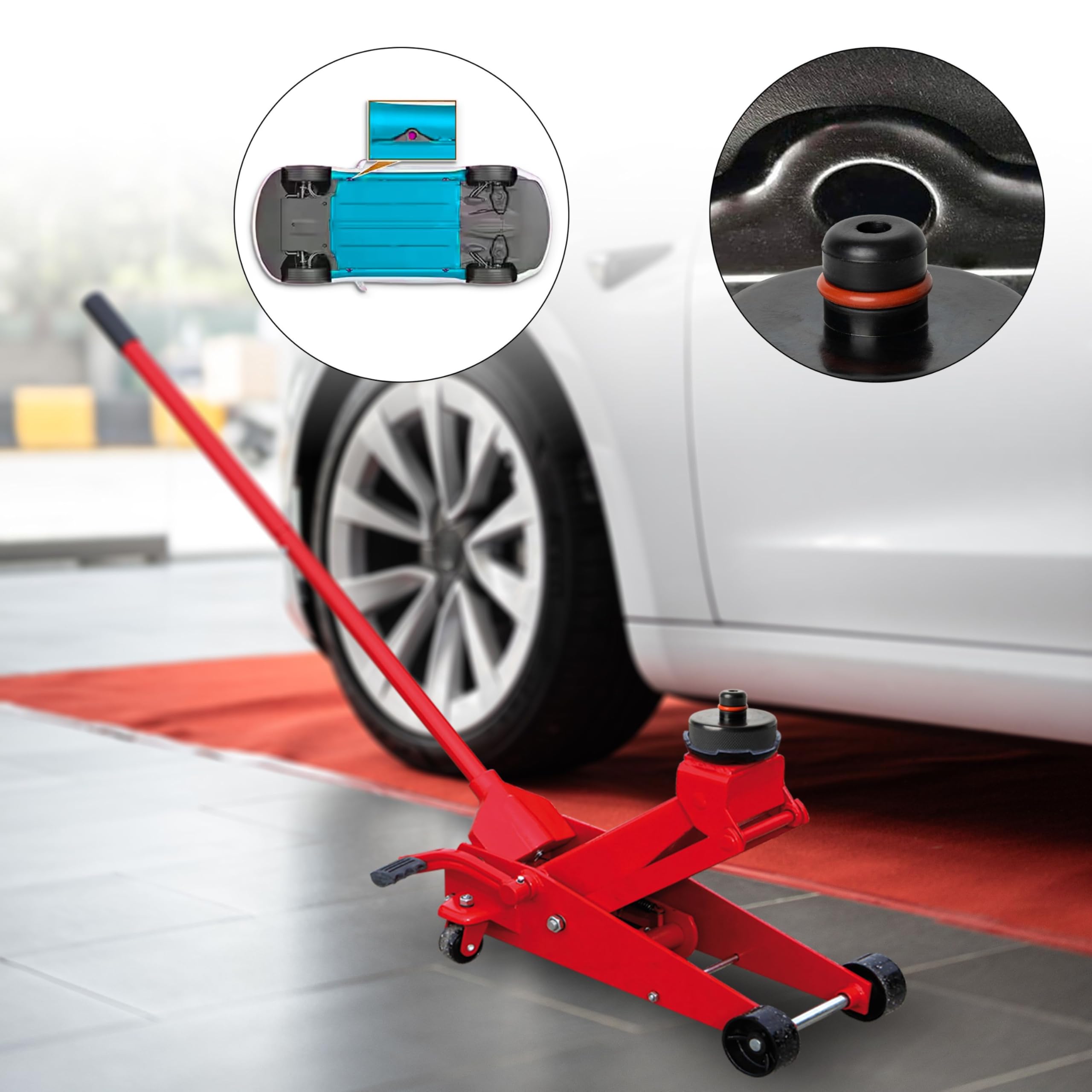 Gumowa nakładka na lewarek, Jack Pad Tesla Model 3, Y, S i X, Ø 76 x 25 mm