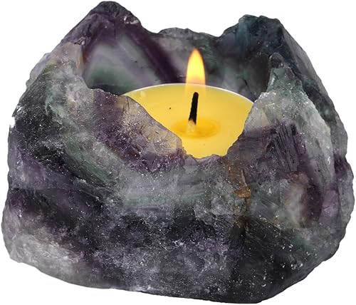 Miniatura 8 de Rockcloud Soporte de vela de sodalita azul cruda natural, soporte para plantas de aire, piedra curativa, decoración del hogar