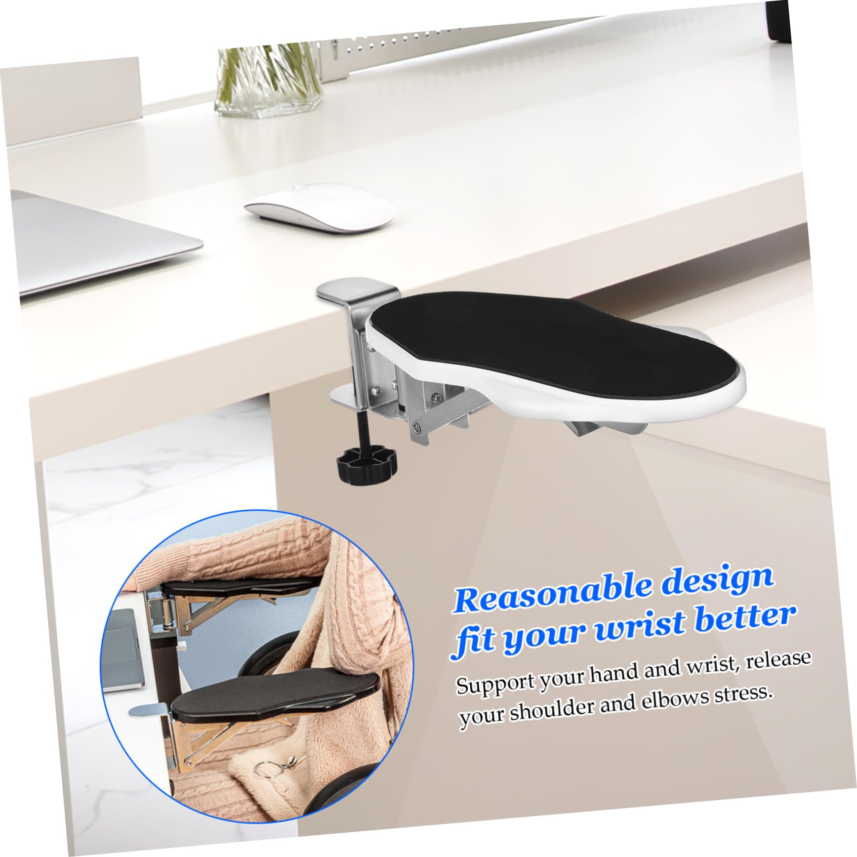 Reposabrazos Plegable Para Escritorio De Soporte Ergonómico Abrazadera Descanso Cómodo Para Brazos y Para De Casa y