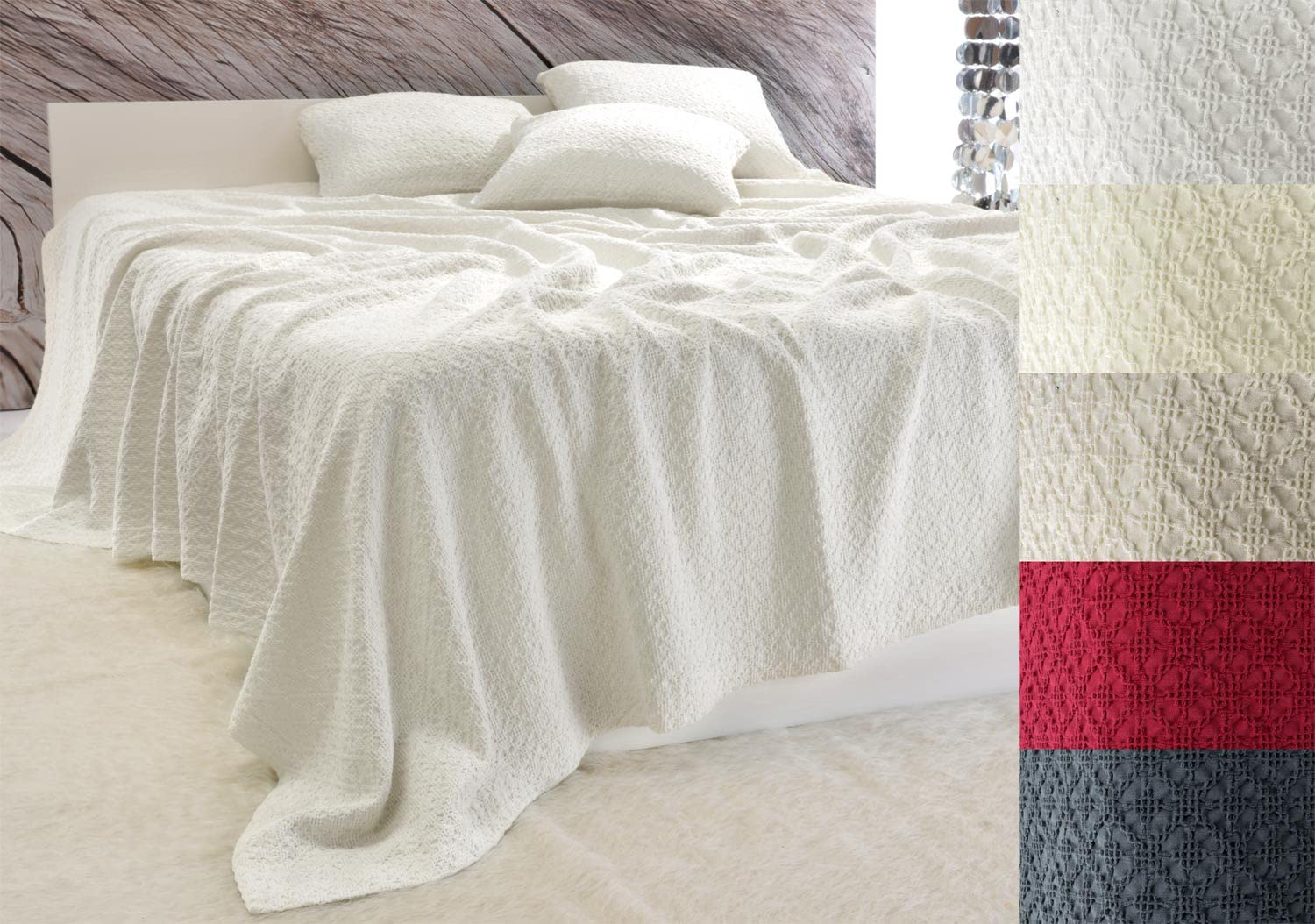 Bedsprei - sprei - tweepersoons - lits jumeaux - 260 x 245 cm - taupe Bedsprei - sprei - tweepersoons - lits jumeaux - 260 x 245 cm - taupe