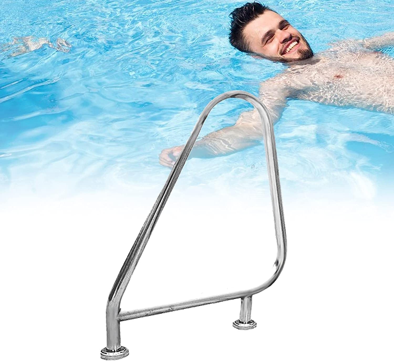 Main courante de piscine en acier inoxydable 304 dimensions 35x31 pouces