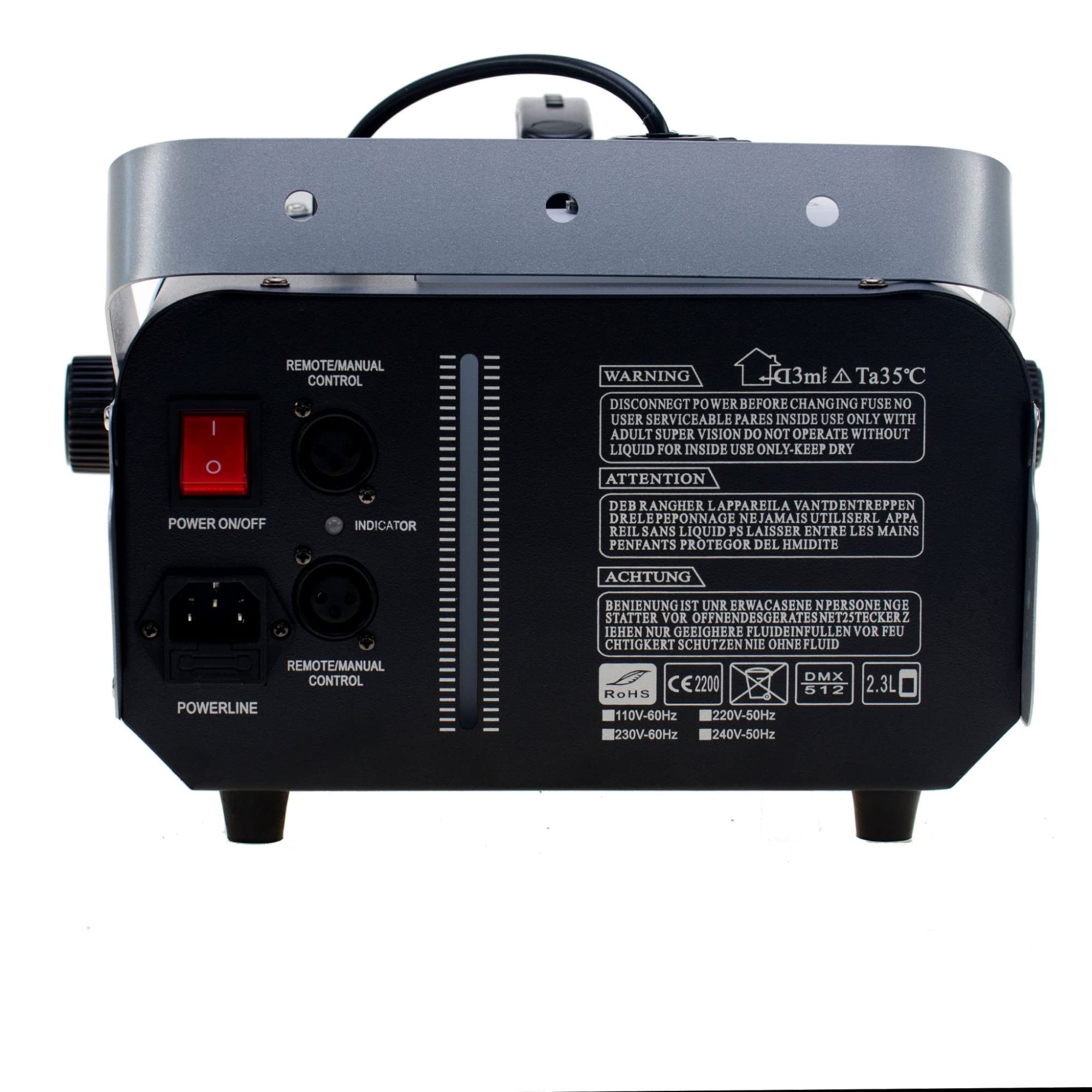Audibax Smoke 1200 - Macchina del Fumo per Feste - Macchina del Fumo con Telecomando - Potenza 1200 W - capacità 2,3 L - Fumo al Minuto di 295 m3 - Riscaldamento in 8 min
